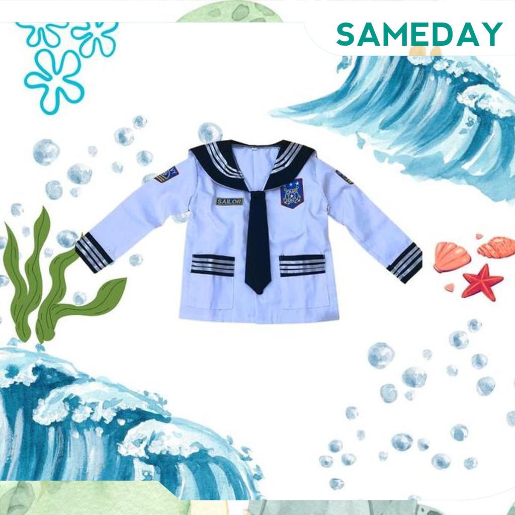 Kostum Baju Seragam Pelaut Sailor Popeye Popaye Cilik Anak Nahkoda Kapal Anak Pakaian Setelan Set Ju