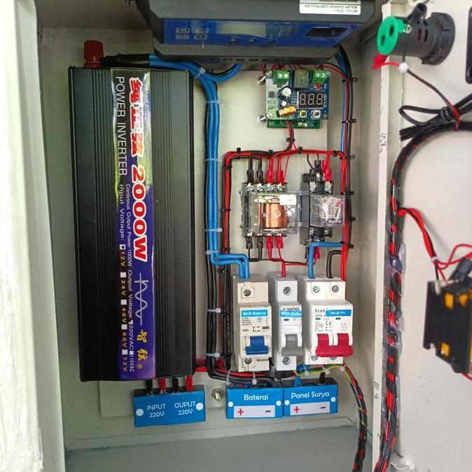 paket box panel PLTS 2000w PSW ATS solar panel surya pure sine wave