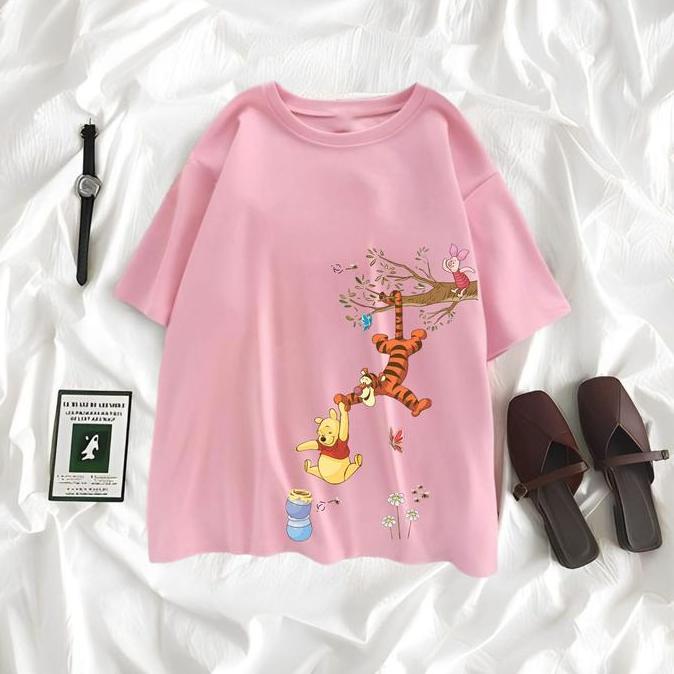 DS298 >> ACC WIJAYA Kaos Premium Wanita KS849 Size XS S M L XL 2XL 3XL 4XL 5XL -WinniePooh