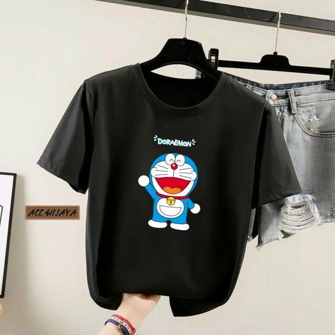 DV137 >> ACC WIJAYA Kaos Premium Wanita KS268 Size S M L XL 2XL 3XL 4XL - Doraemon