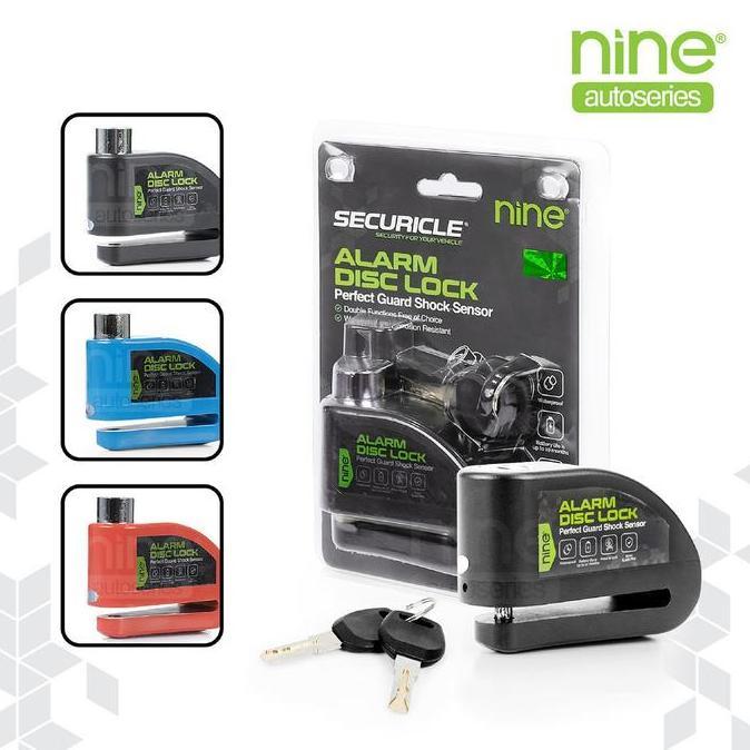 SECURICLE Gembok Cakram Alarm Disc Lock Pengaman Kunci Motor Anti Maling AD1 - NINE SURABAYA