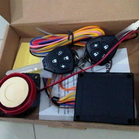 Alarm Motor + Remot Model Kunci Mobil, Alarm Remot Motor Alarm motor