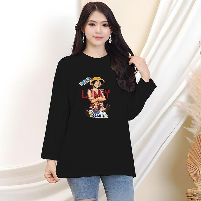 DY144 >> Kaos Lengan Panjang Wanita Kekinian|Kaos Cewek Atasan Oversize|Kaos Wanita Lengan Panjang|K