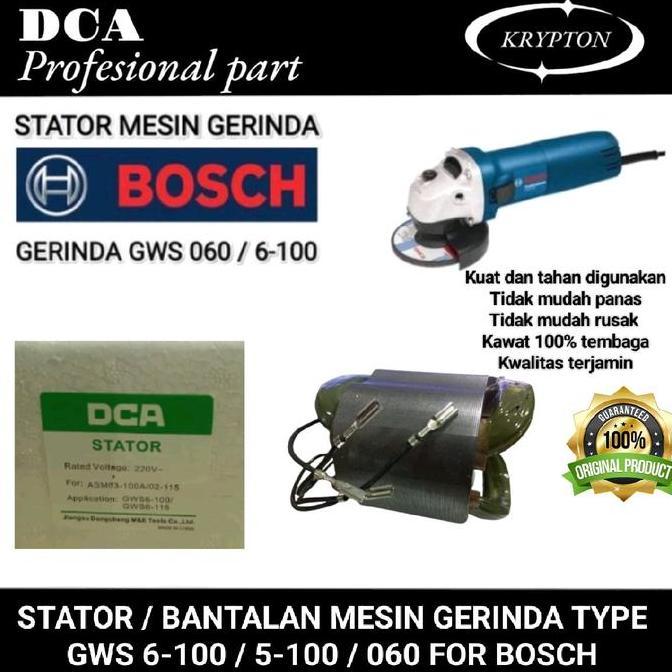 dca stator bantalan mesin gerinda type GWS 6-100 / 5-100 / 060 for Bosch ( original part dca )