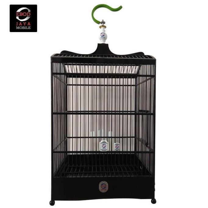 SANGKAR KANDANG BURUNG KENARI IJO KOTAK EBOD JAYA HITAM NO 3