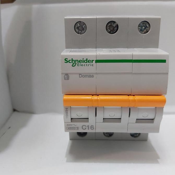 Mcb Schneider Domae 3 Phase 16 Ampere (Asli)