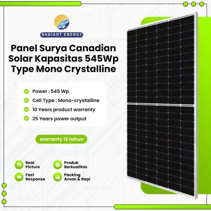 Promo Canadian Solar 550 Wp Solar Panel Best Quality Sni