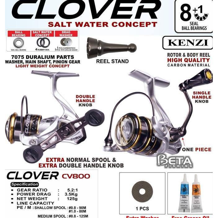 Reel SPINNING KENZI CLOVER SALTWATER CONCEPT CV-800 (POWER HANDLE)