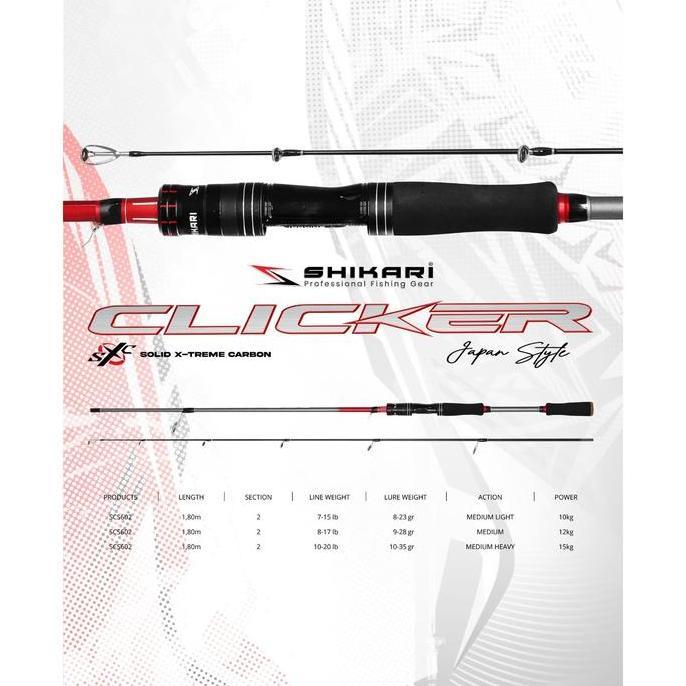 Shikari - Joran Clicker Carbon Solid 180cm - Joran Pancing