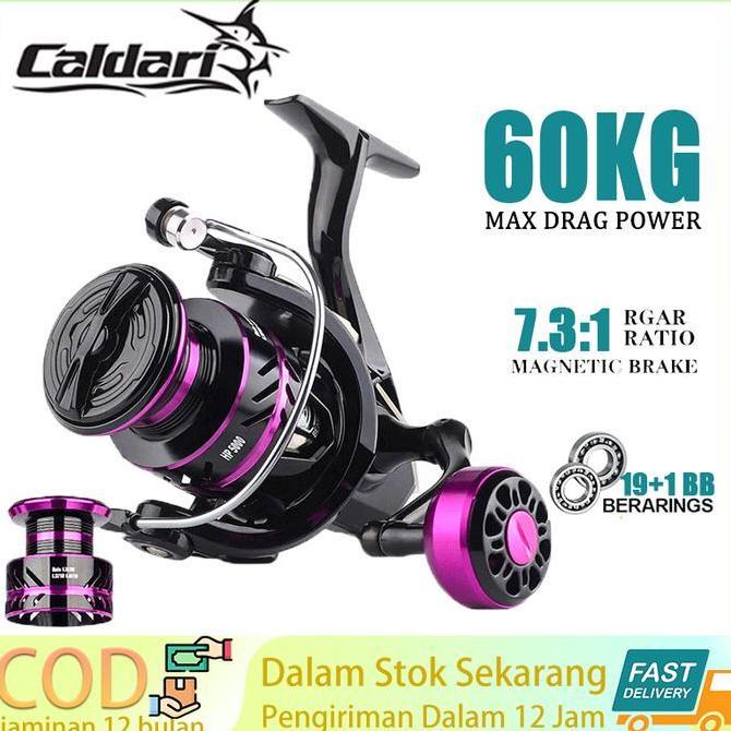 Caldari Reel Powerful Handle HP/HE 1000 - 7000 Reel Pancing Metal Power Handle Quality Reel EVA/Meta
