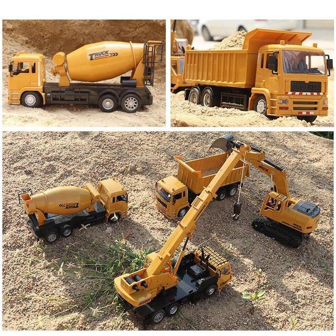 Model Paduan Simulasi Kendaraan Mobil Besar Remote Control Excavator Kombinasi Kendaraan RekayasaAna