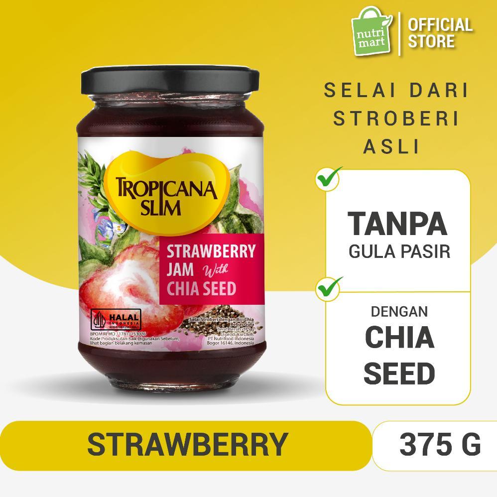 Tropicana Slim Strawberry Jam 375 g - Selai Stroberi Bebas Gula