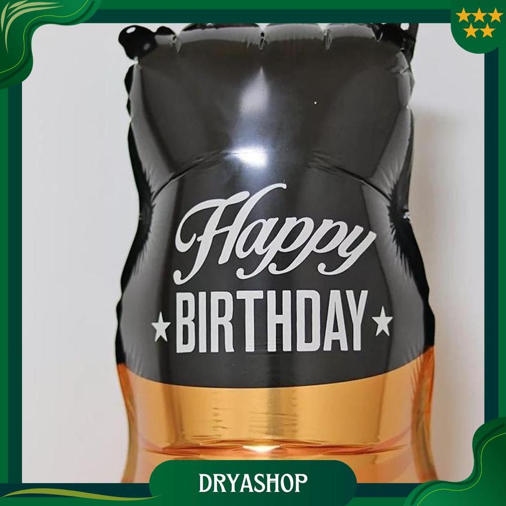 Balon Foil Happy Birthday Botol Whiskey / Balon Foil Botol Wine Perfection Jumbo Zs Cod