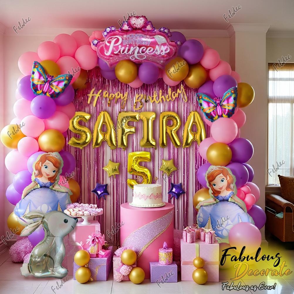Fabulous Decorate Set Dekorasi Ulang Tahun tema Disney Princess / Ultah Tema Frozen / Birthday Princ