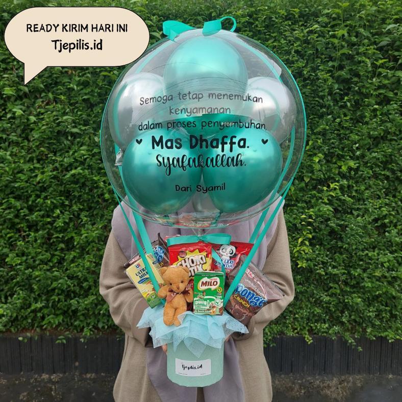 Bucket Balon/Balon Ucapan/Bouquet Balon/Buket Balon Snack (Model D) untuk Wisuda/UlangTahun dll