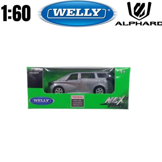 Diecast Welly Nex Toyota Alphard Silver Skala 1:60 Mobil Balap