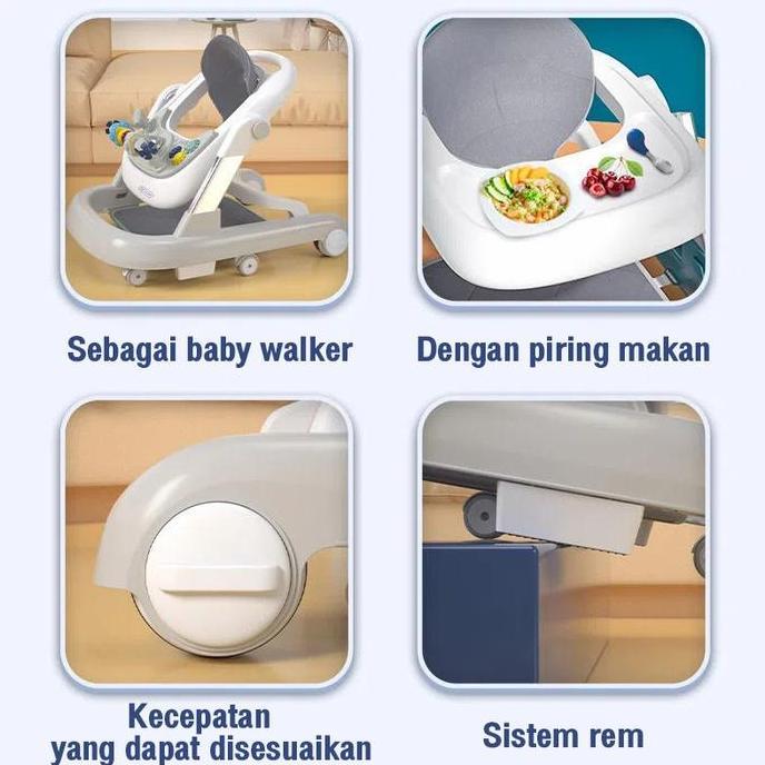 [COD]Baby Walker Lipat untuk Belajar Berjalan - Roda Bayi Kereta Bayi Toys Anak-Anak Children