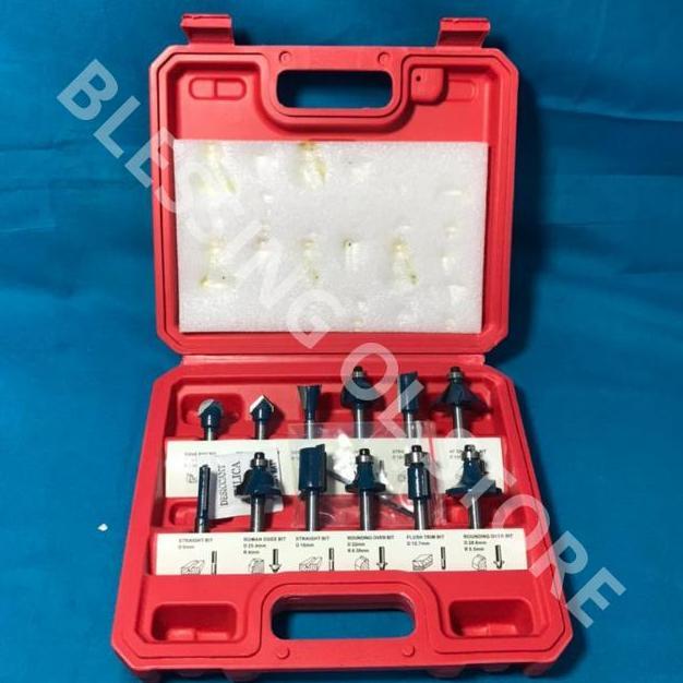 MATA PROFIL TRIMER BITS / ROUTER SET 12 pcs / MATA Profile Ukir Kayu