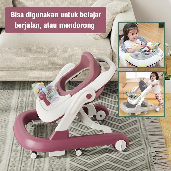 [COD]Baby Walker Lipat untuk Belajar Berjalan - Roda Bayi Kereta Bayi Toys Anak-Anak Children