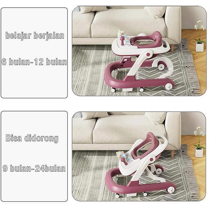 [COD]Baby Walker Lipat untuk Belajar Berjalan - Roda Bayi Kereta Bayi Toys Anak-Anak Children