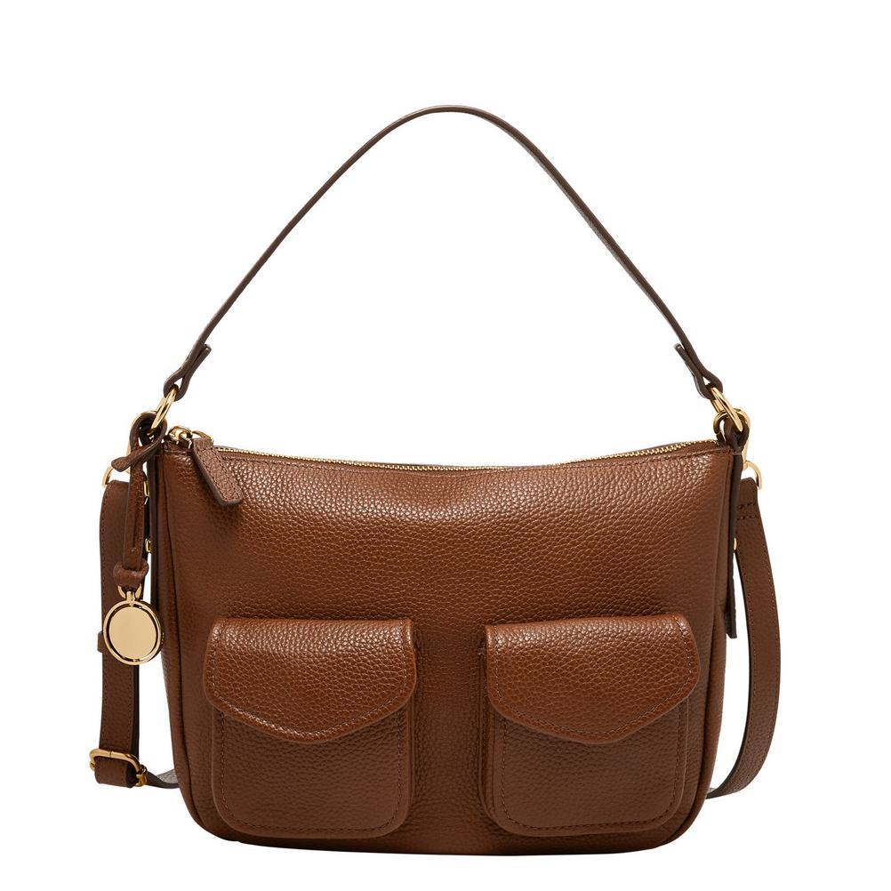 Fossil Jolie Leather Cargo Crossbody Bag Medium Brown Tas Wanita - ZB11160-200