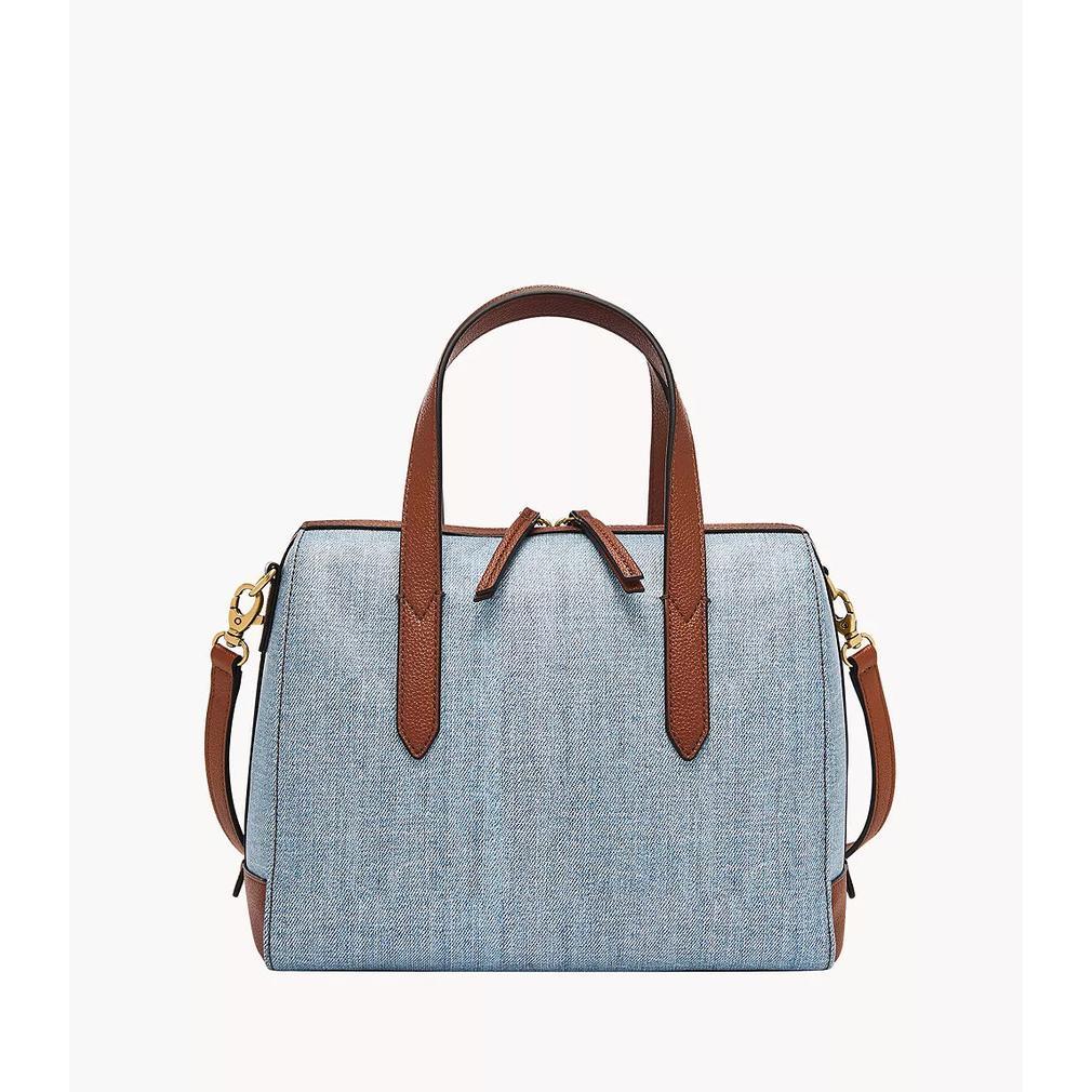 Fossil Sydney Coated Canvas Satchel Denim Tas Wanita SHB3288-423
