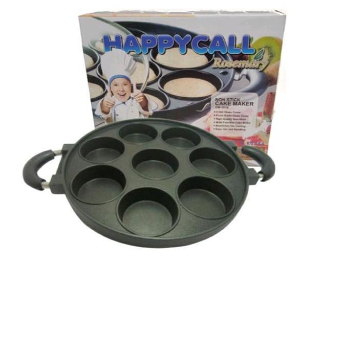 Happy Call 8 datar cetakan kue HC anti lengket cake pan SUGGO loyang kue lumpur martabak mini Alumin