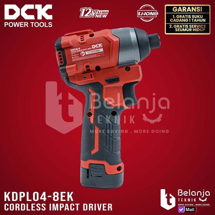 DCK Brushless Impact Driver Cordless 12V KDPL04-8EK Bor Obeng KDPL 04