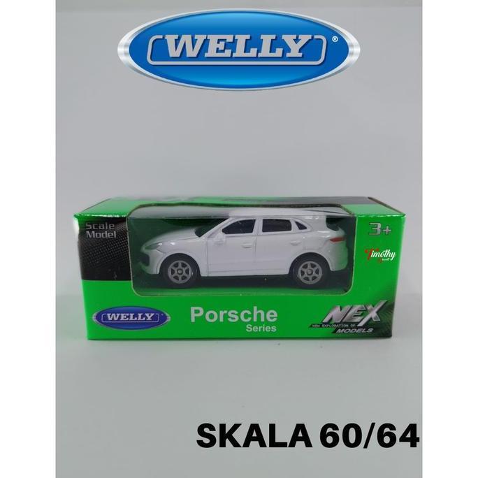 Diecast Welly Nex Skala 60 Porsche 911 Cayenne Turbo Putih