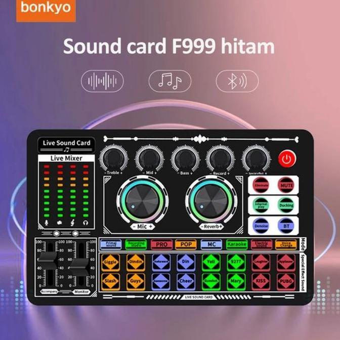 soundcard f999 audio USB external sound card mic bluetooth p f999