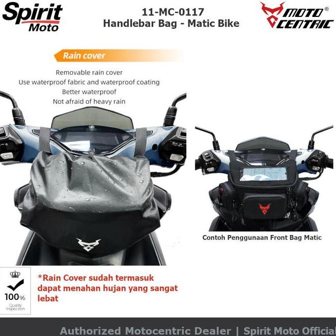 Motocentric Front Bag with Phone Holder | Tas Stang Depan Motor Matic