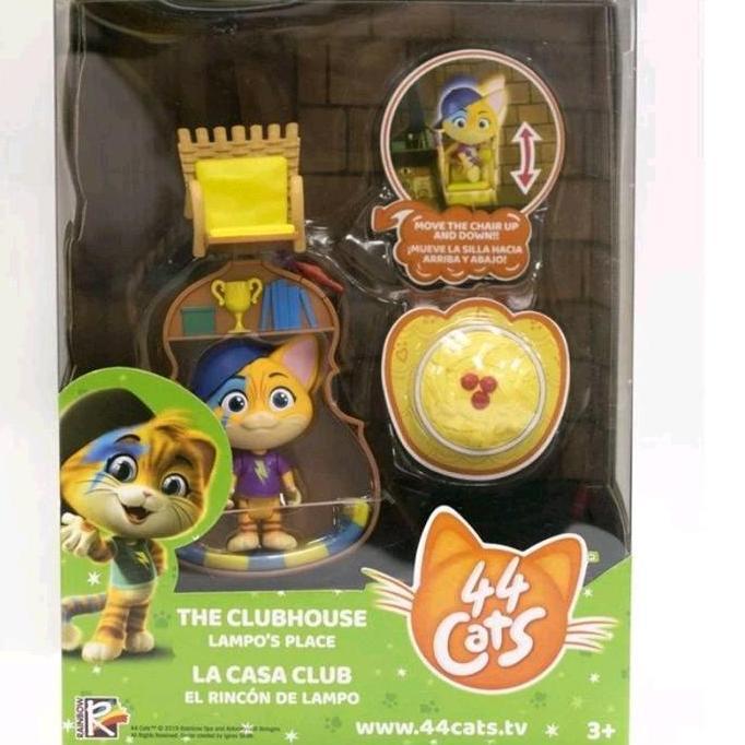44 Cats The Clubhouse Lampo's Place Playset / Mainan Figure Miniatur Kucing Animal Pet Toys