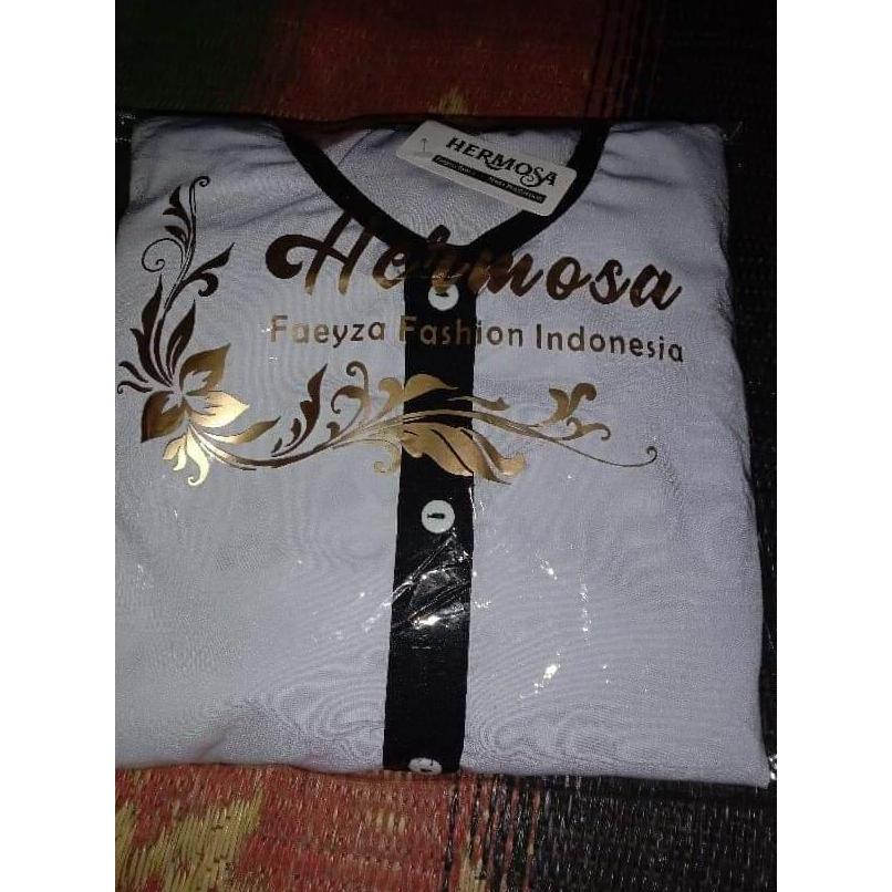 [Gamis kantor pdh hermosa] gamis office hermosa/gamis kantor/gamis pns/Gamis kantor hitam putih-sete