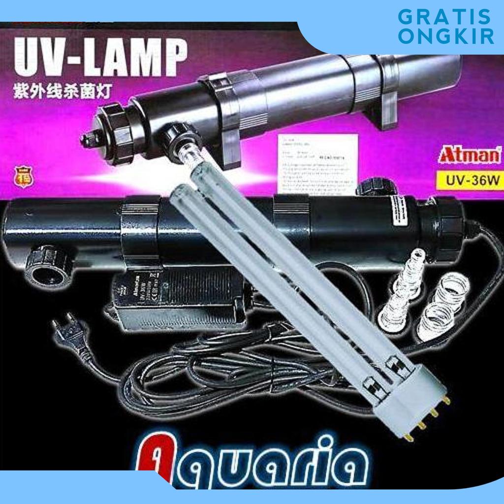 Atman Uv5Watt Uv9Watt Uv11Watt Uv18Watt Uv36Watt Lampu Uv Anti Lumut & Pencegah Air Hijau