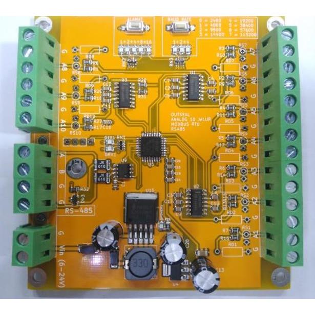 OUTSEAL ANALOG INPUT 12BIT EXPANDER MODBUS RTU RS485 ORIGINAL DAN TERPERCAYA