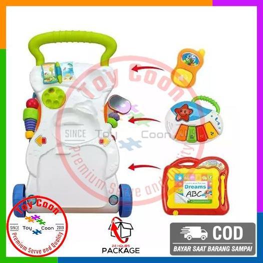 MAINAN BAYI DORONG BABY PUSH WALKER ALAT BANTU JALAN BABY WALKER MUSIC WALKER MURAH DORONGAN BABY