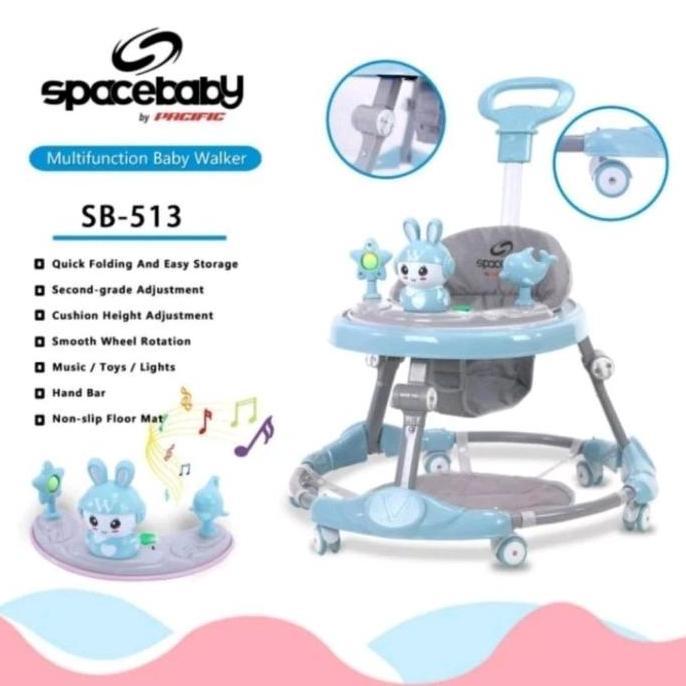 Baby Walker Space baby 513 (mainan kelinci) Roda