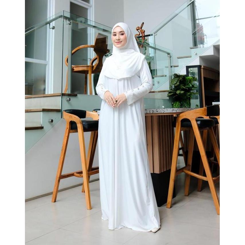 Abaya Set Bergo Remaja Abaya Hitam Mewah Elegan Jersey Premium Umroh Daily