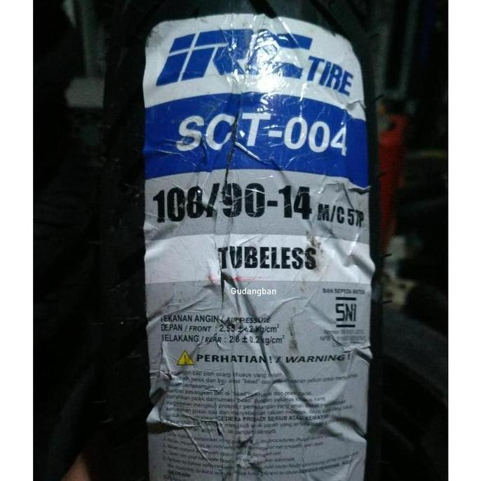 Promo IRC SCT004 100 90 14 Tubeless Ban luar motor Matic Vario besar Lexi FREE PENTIL SCT - 004 SCT-