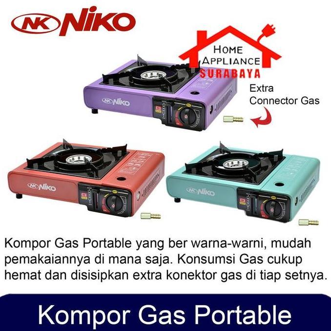 NEW - Kompor Camping Portable Niko  + KOPER NK 268 / NK268 / NK 268 C