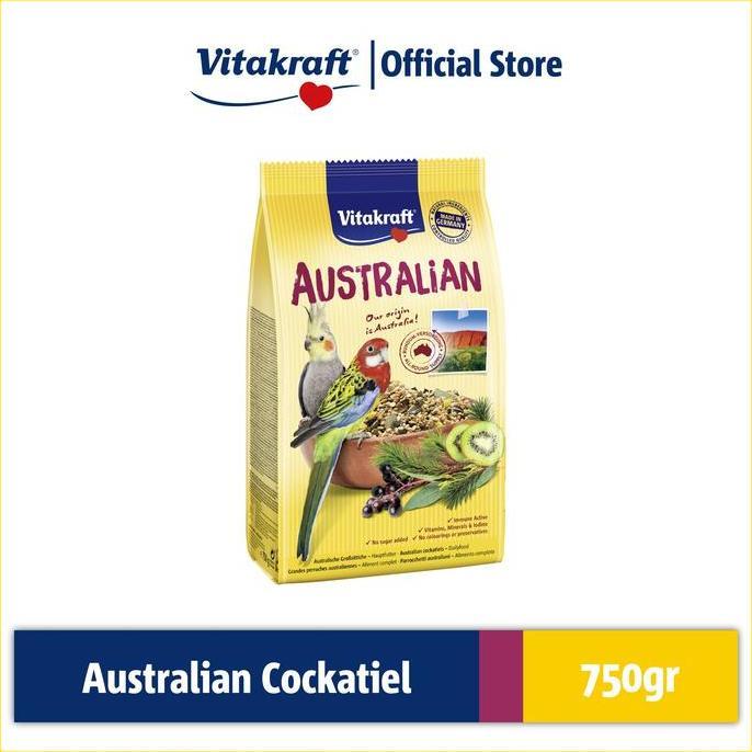 TERLARIS - Vitakraft Australian for Cockatiels 750g - Makanan Burung Falk Australia & Paruh Bengkok 