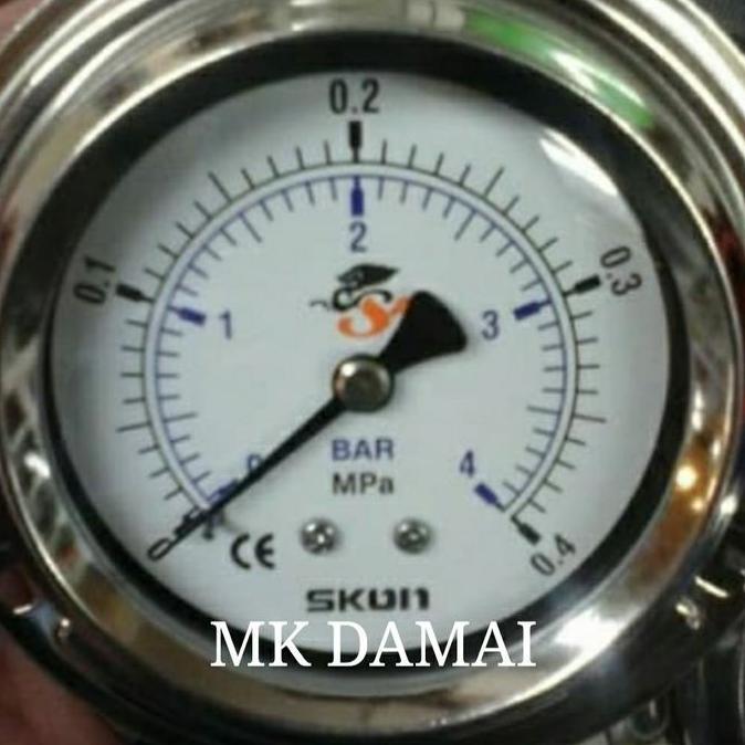 PROMO DISKON - Pressure gauge Skon payung 0.4Mpa 2 1/2"inch / Manometer 0 - 4bar