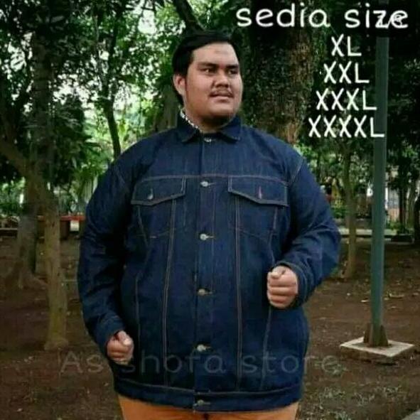 Jaket Jeans Pria Super Big Size Jumbo 4Xl 5Xl 6Xl 7Xl 8Xl 9Xl 10Xl