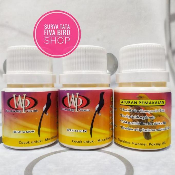 TERBARU - WP BEST BREEDING MURAI BATU 50GRAM VITAMIN TERNAK BURUNG MURAI BATU