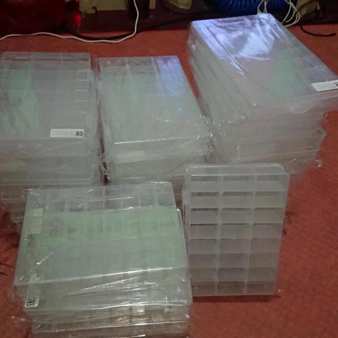wadah kotak plastik komponen baut 24 kotak