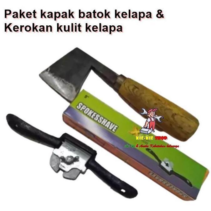Paket Kampak dan Kerokan kulit kelapa Alat kerok kelapa