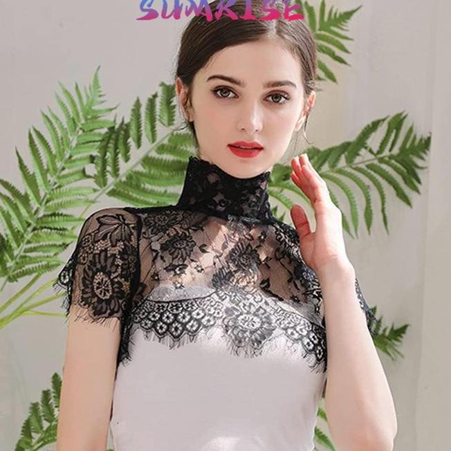 Lace Kerah Penutup Kerah Renda Dekoratif Kerah Bordir Renda Kerah Brokat Kerah Renda