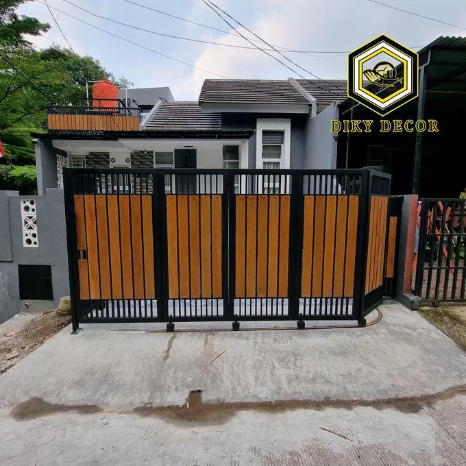 Pintu Pagar Sliding Belok