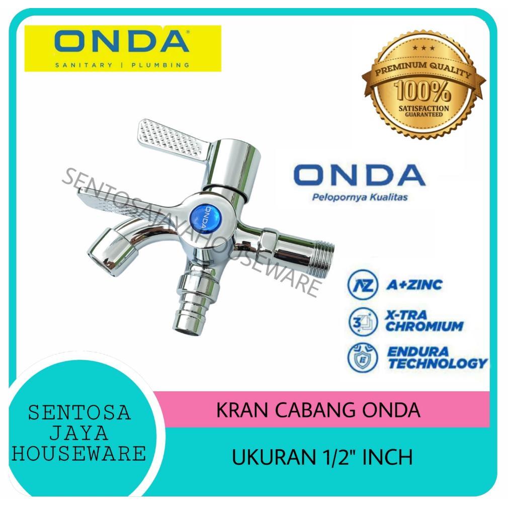 KRAN CABANG ONDA 1/2 - KRAN AIR DOUBLE CABANG SHOWER ONDA - KRAN CABANG MESIN CUCI ONDA