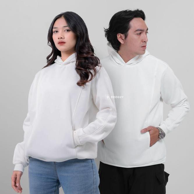 Broguy Hoodie Pria Wanita Unisex Fleece Tebal Premium